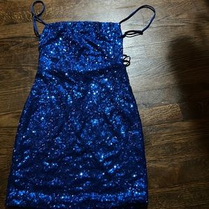 Blue sparkly Homecoming dress